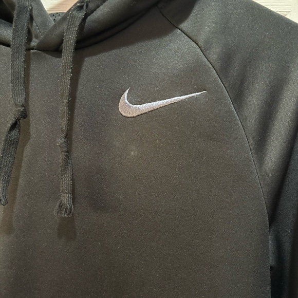 NIKE Men’s Dri-Fit Hooded Hoodie Sweatshirt - black & gray, size S - Picture 2 of 5